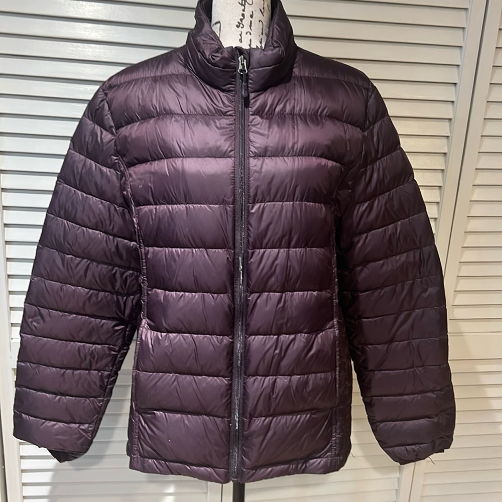 Women’s 32 degrees Heat weatherproof zip up jacket purplish plum size L b5